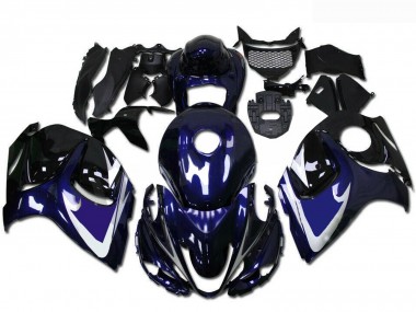Carénages Moto Suzuki GSXR 1300 Hayabusa 2008-2020 - Noir Brillant Bleu Blanc
