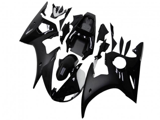 Carénages Moto Yamaha YZF R6 2003-2004 - Noir Brillant Noir Mat