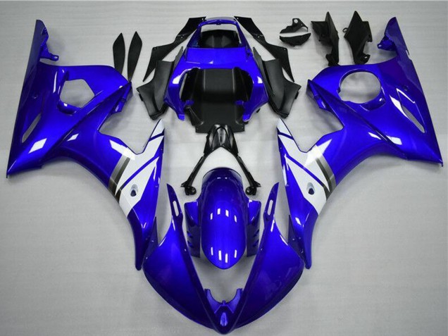 Carénages Moto Yamaha YZF R6 2003-2004 - Bleu Blanc