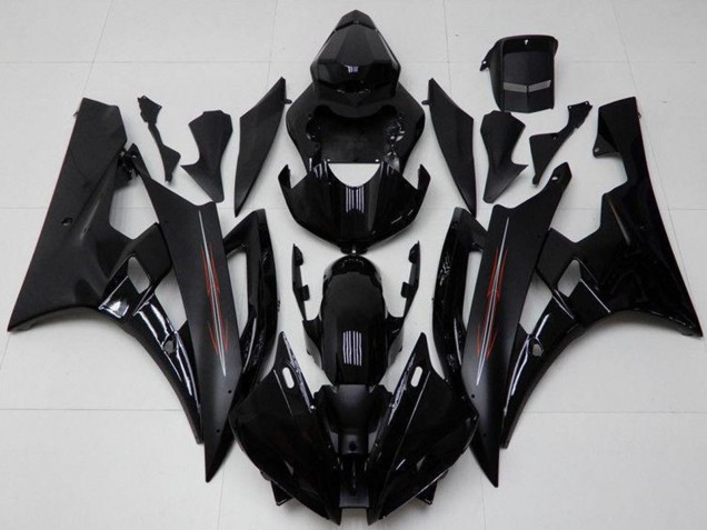 Kits Carénage Moto Yamaha YZF R6 2006-2007 - Noir Brillant Noir Mat