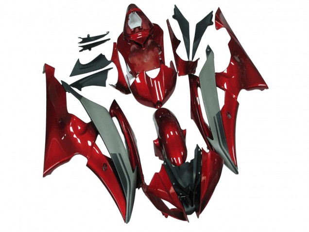 Carénages Moto Yamaha YZF R6 2008-2016 - Rouge Gris