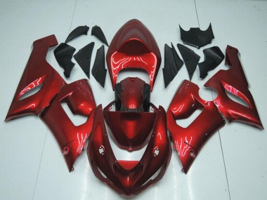 Carénages Moto Kawasaki ZX6R 2005-2006 - Bonbon Rouge