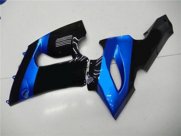 Kits Carénage Moto Kawasaki ZX6R 2005-2006 - Bleu Noir Brillant