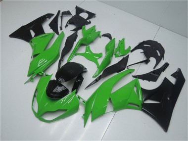 Kits Carénage Moto Kawasaki ZX6R 2009-2012 - Vert Noir Brillant