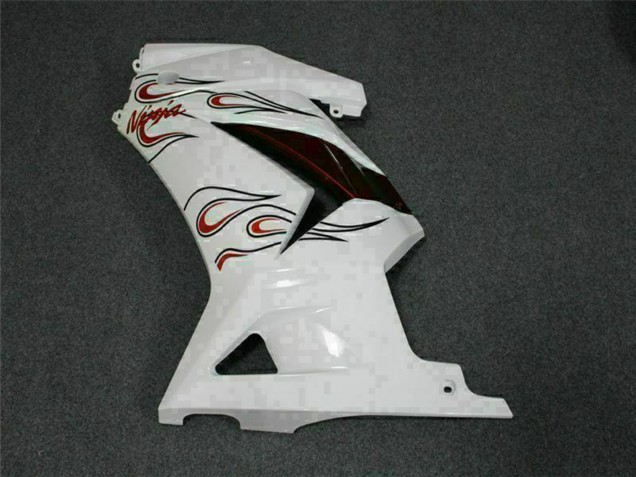 Carénages Moto Kawasaki EX250 2008-2012 - Blanc Rouge