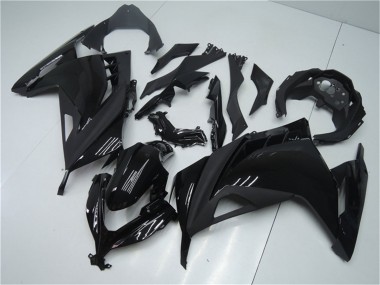 Carénages Moto Kawasaki Ninja 300 EX300R 2013-2024 - Noir Brillant Noir Mat