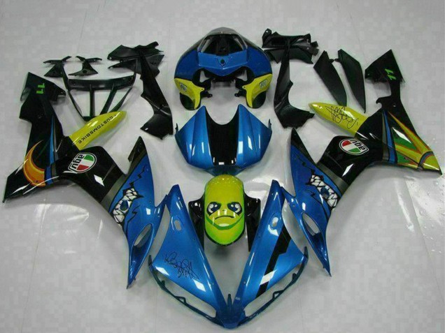 Carénages Moto Yamaha YZF R1 2004-2006 - Bleu Jaune Requin