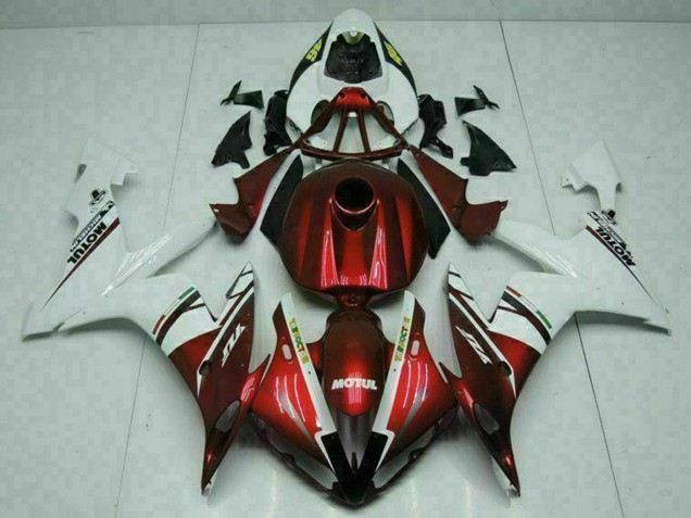 Carénages Moto Yamaha YZF R1 2004-2006 - Blanc Rouge Jaune Motul 46