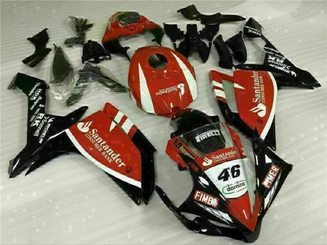 Carénages Moto Yamaha YZF R1 2007-2008 - Rouge Blanc Noir Fimer Santander 46