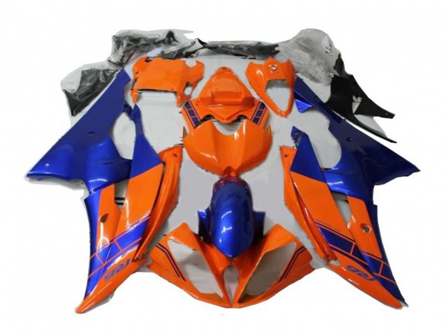 Carénages Moto Yamaha YZF R6 2008-2016 - Orange Bleu