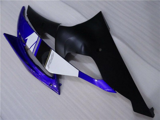 Carénages Moto Yamaha YZF R6 2008-2016 - Blanc Bleu Noir Mat