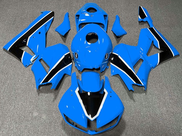 Carénages Moto Honda CBR600RR 2013-2023 - Bleu Clair Blanc Noir Brillant