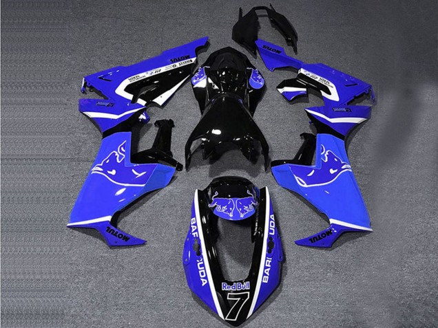 Carénages Moto Honda CBR1000RR 2017-2023 - Bleu Blanc Noir Brillant Bull