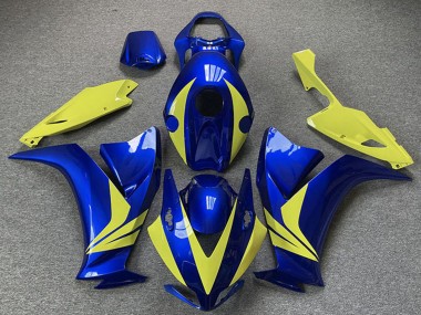 Carénages Moto Honda CBR1000RR 2012-2016 - Bleu Haute Visibilité Jaune