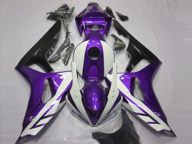 Carénages Moto Honda CBR1000RR 2006-2007 - Violet Blanc Noir Mat