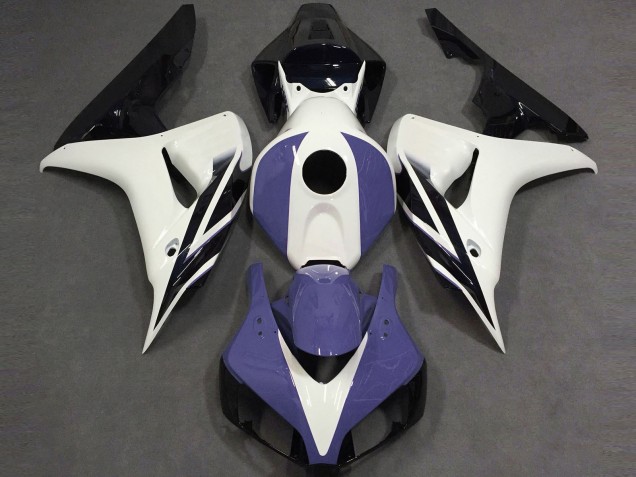 Carénages Moto Honda CBR1000RR 2006-2007 - Blanc Bleu Noir Brillant