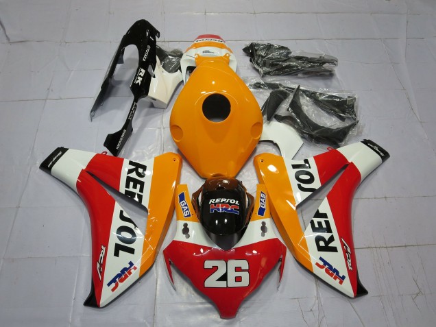 Carénages Moto Honda CBR1000RR 2008-2011 - Orange Blanc Rouge Noir Brillant Repsol 26