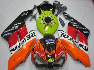 Carénages Moto Honda CBR1000RR 2004-2005 - Vert Citron Orange Blanc Rouge Noir Brillant Rossi Repsol