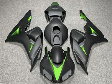 Carénages Moto Honda CBR1000RR 2006-2007 - Noir Mat Vert
