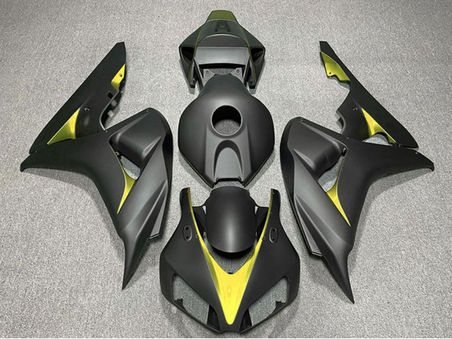 Carénages Moto Honda CBR1000RR 2006-2007 - Noir Mat Jaune
