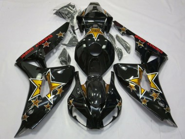 Carénages Moto Honda CBR1000RR 2006-2007 - Noir Brillant Étoile Energy Drink