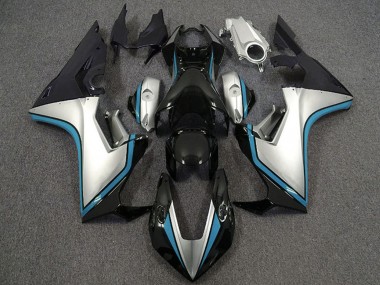 Carénages Moto Honda CBR1000RR 2017-2023 - Argent Bleu Clair Noir Brillant