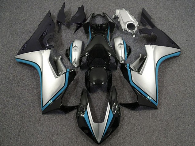 Carénages Moto Honda CBR1000RR 2017-2023 - Argent Bleu Clair Noir Brillant