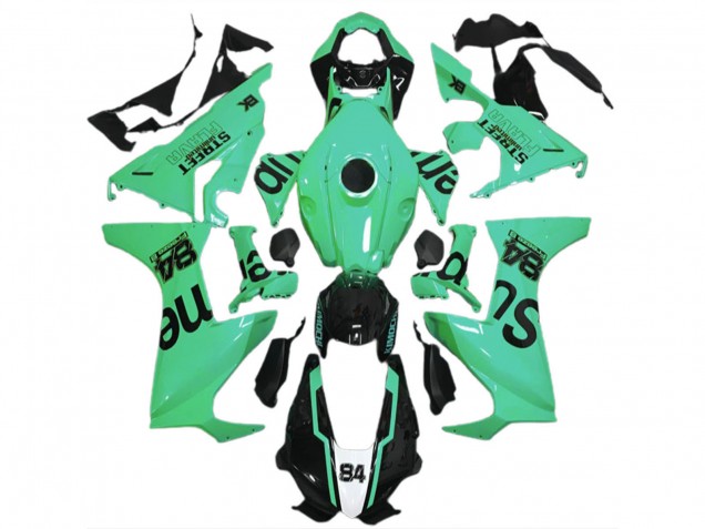 Carénages Moto Honda CBR1000RR 2017-2023 - Spécial Vert Noir Brillant Street Flava
