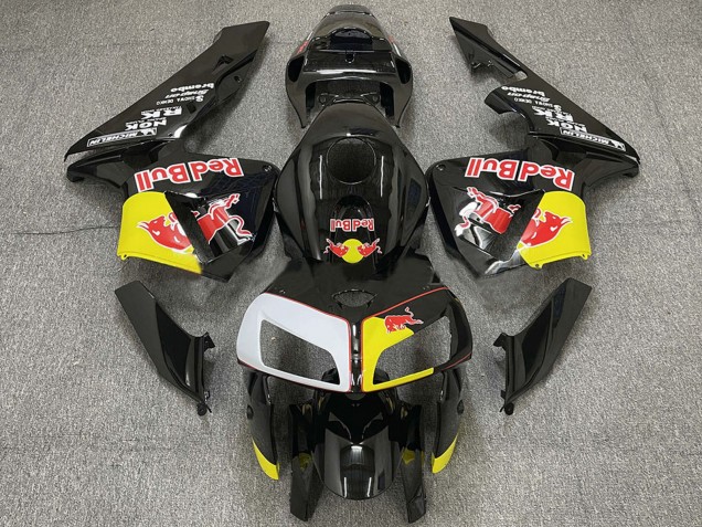 Carénages Moto Honda CBR600RR 2005-2006 - Noir Jaune Blanc Red Bull