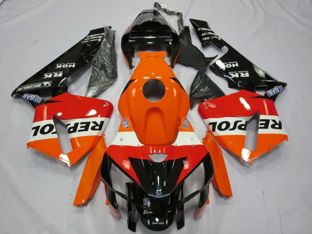 Carénage Moto Honda CBR600RR 2005-2006 - Orange Blanc Rouge Noir Brillant Repsol