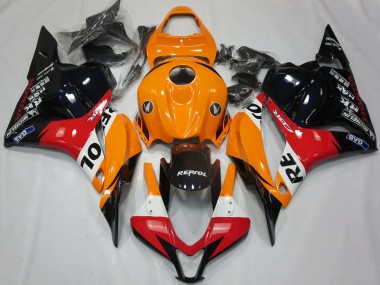 Carénage Moto Honda CBR600RR 2009-2012 - Orange Blanc Rouge Noir Brillant Repsol