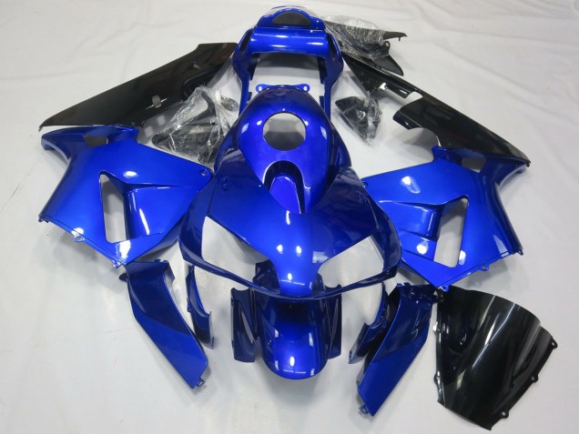 Carénage Moto Honda CBR600RR 2003-2004 - Bleu Noir Brillant