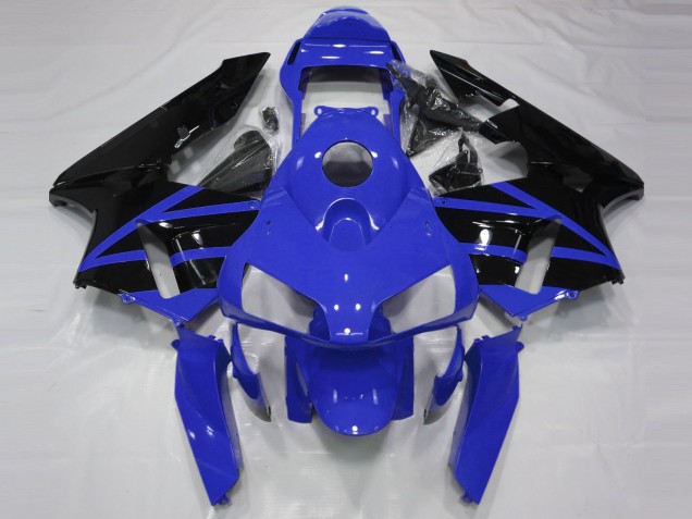 Carénages Moto Honda CBR600RR 2003-2004 - Bleu Noir Brillant Bande