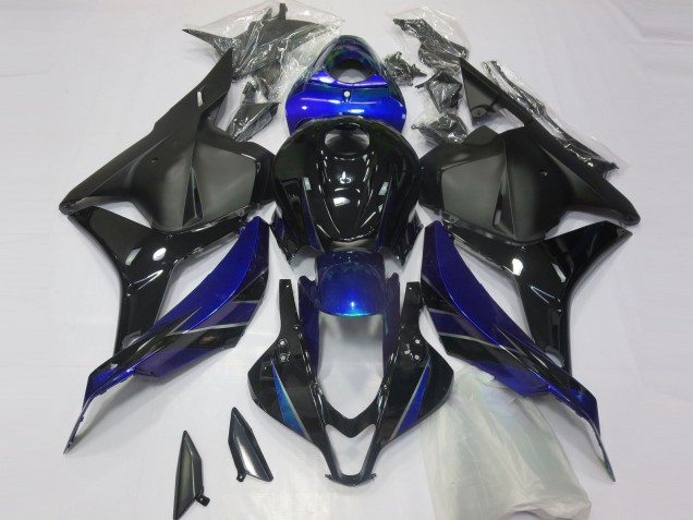 Carénage Moto Honda CBR600RR 2009-2012 - Bleu Noir Brillant Noir Mat