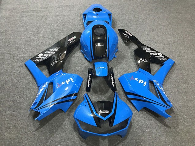 Carénages Moto Honda CBR600RR 2013-2023 - Bleu Noir Brillant