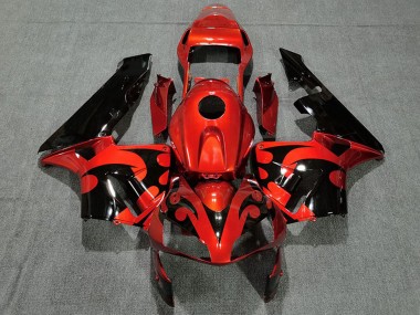 Carénage Moto Honda CBR600RR 2003-2004 - Rouge Noir Brillant