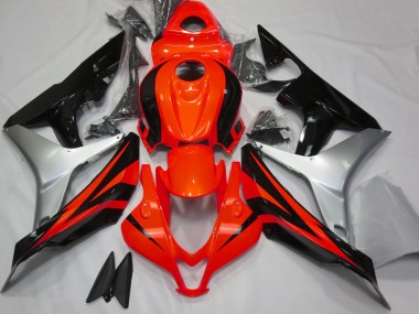 Carénage Moto Honda CBR600RR 2007-2008 - Argent Rouge Noir Brillant OEM Style