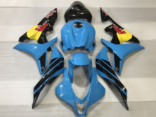 Carénages Moto Honda CBR600RR 2007-2008 - Bleu Clair Jaune Noir Brillant Red Bull