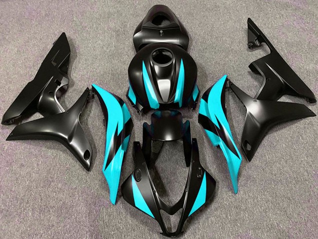 Carénages Moto Honda CBR600RR 2007-2008 - Cyan Bleu Noir Mat