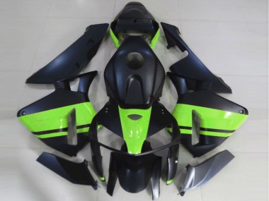 Carénages Moto Honda CBR600RR 2005-2006 - Noir Mat Vert Clair
