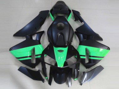 Carénages Moto Honda CBR600RR 2005-2006 - Noir Mat Spécial Vert
