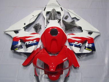 Carénages Moto Honda CBR600RR 2003-2004 - Blanc Rouge Bleu RVF Style