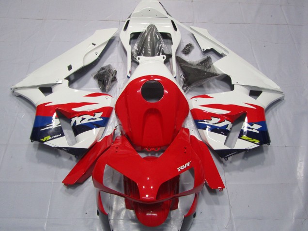 Carénages Moto Honda CBR600RR 2003-2004 - Blanc Rouge Bleu RVF Style