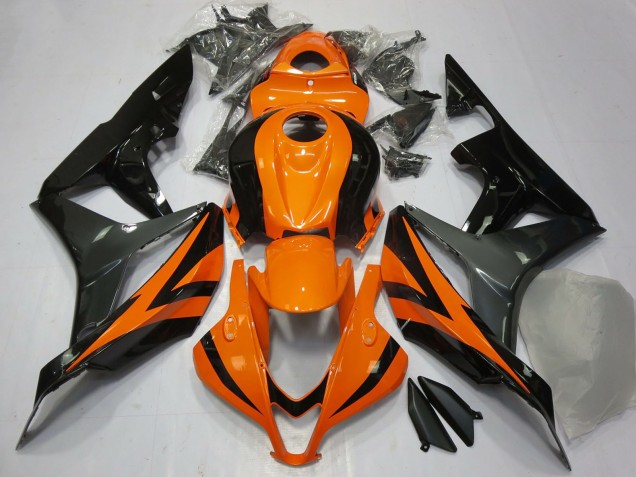 Carénages Moto Honda CBR600RR 2007-2008 - Orange Gris Noir Brillant