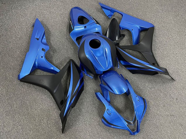Carénages Moto Honda CBR600RR 2007-2008 - Bleu Noir Mat OEM Style