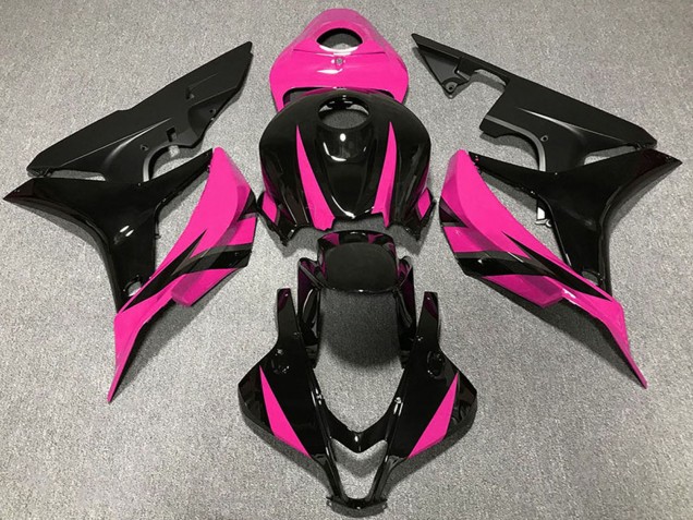 Carénages Moto Honda CBR600RR 2007-2008 - Rose Noir Brillant Noir Mat