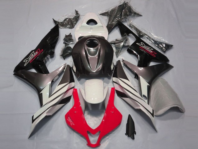 Carénages Moto Honda CBR600RR 2007-2008 - Blanc Rouge Gris Noir Brillant