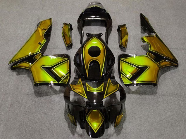 Carénages Moto Honda CBR600RR 2003-2004 - Or Noir Brillant