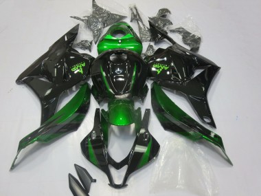 Carénages Moto Honda CBR600RR 2009-2012 - Vert Noir Brillant