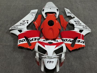 Carénages Moto Honda CBR600RR 2005-2006 - Orange Blanc Rouge Noir Brillant Repsol Style